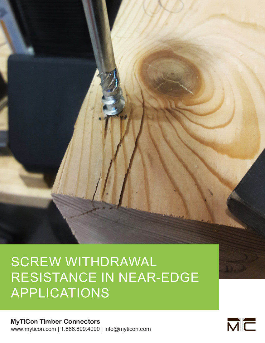 Screw Withdrawal Resistance in Near-Edge Applications