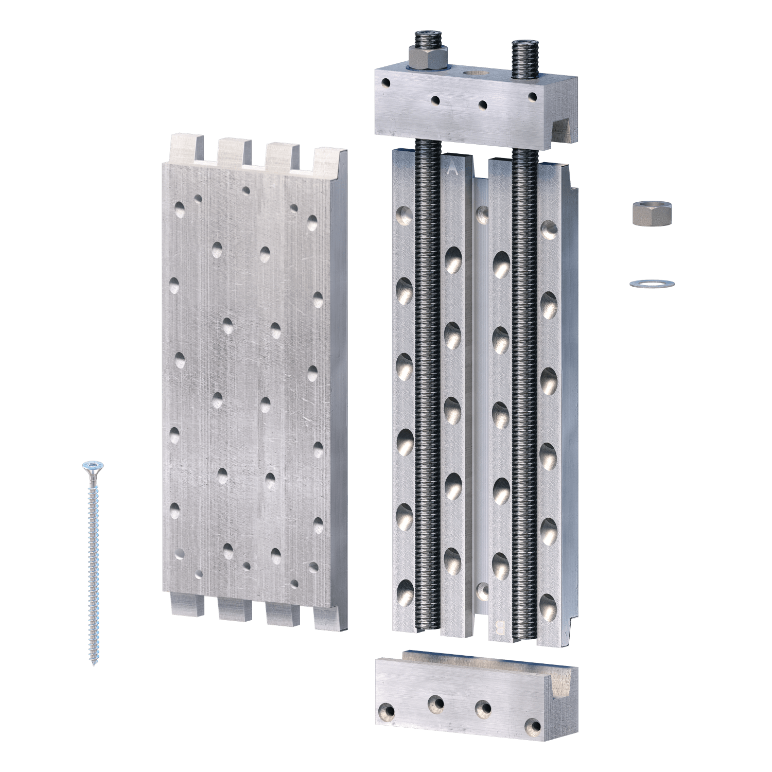 Megant beam hanger, a pre-engineered high-capacity mass timber post-to-beam connector that is pre-installable and installable from all directions, fully concealable for meeting fire resistance rating requirements, and designed and tested for mass timber post-to-beam connections