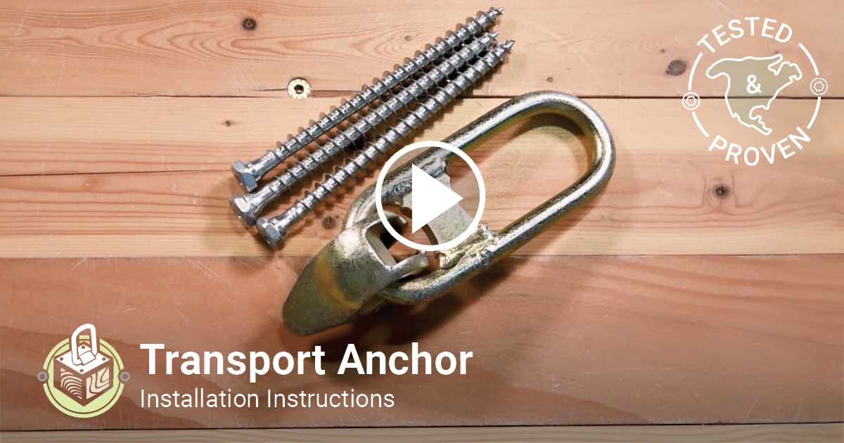 Transport Anchor Installation Instructions