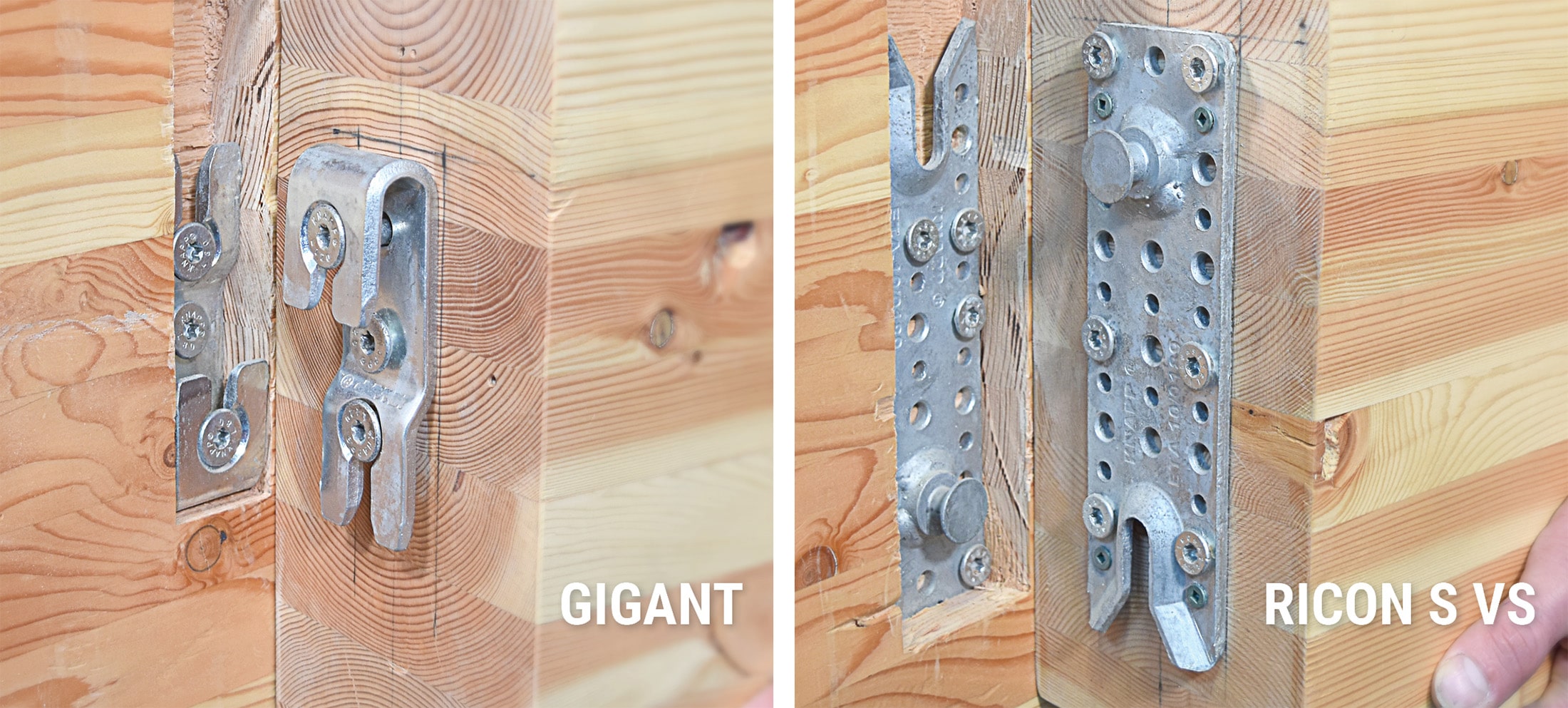 MTC Solutions GIGANT and RICON S VS beam hangers are pre-engineered, drop-in connection systems designed to resist gravity loads, facilitating efficient on-site assembly during mass timber construction