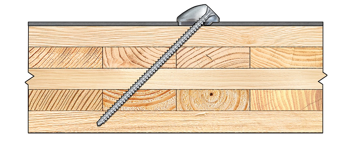 Steel Plate to Panel Connection - using VG CSK Fasteners & 45⁰ Wedge Washers