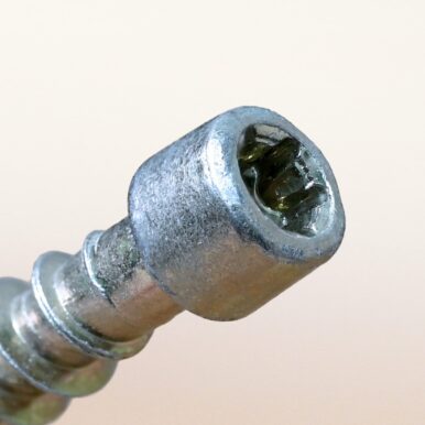 Cylinder head, featured in ASSY VG CYL fully threaded self-tapping screws STS and designed to be easily concealed and ensure a clean architectural finish in mass timber construction